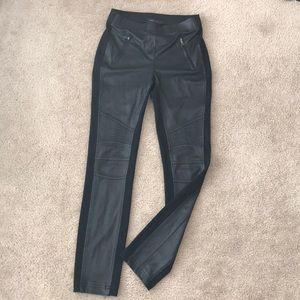 BCBG Faux leather biker pants